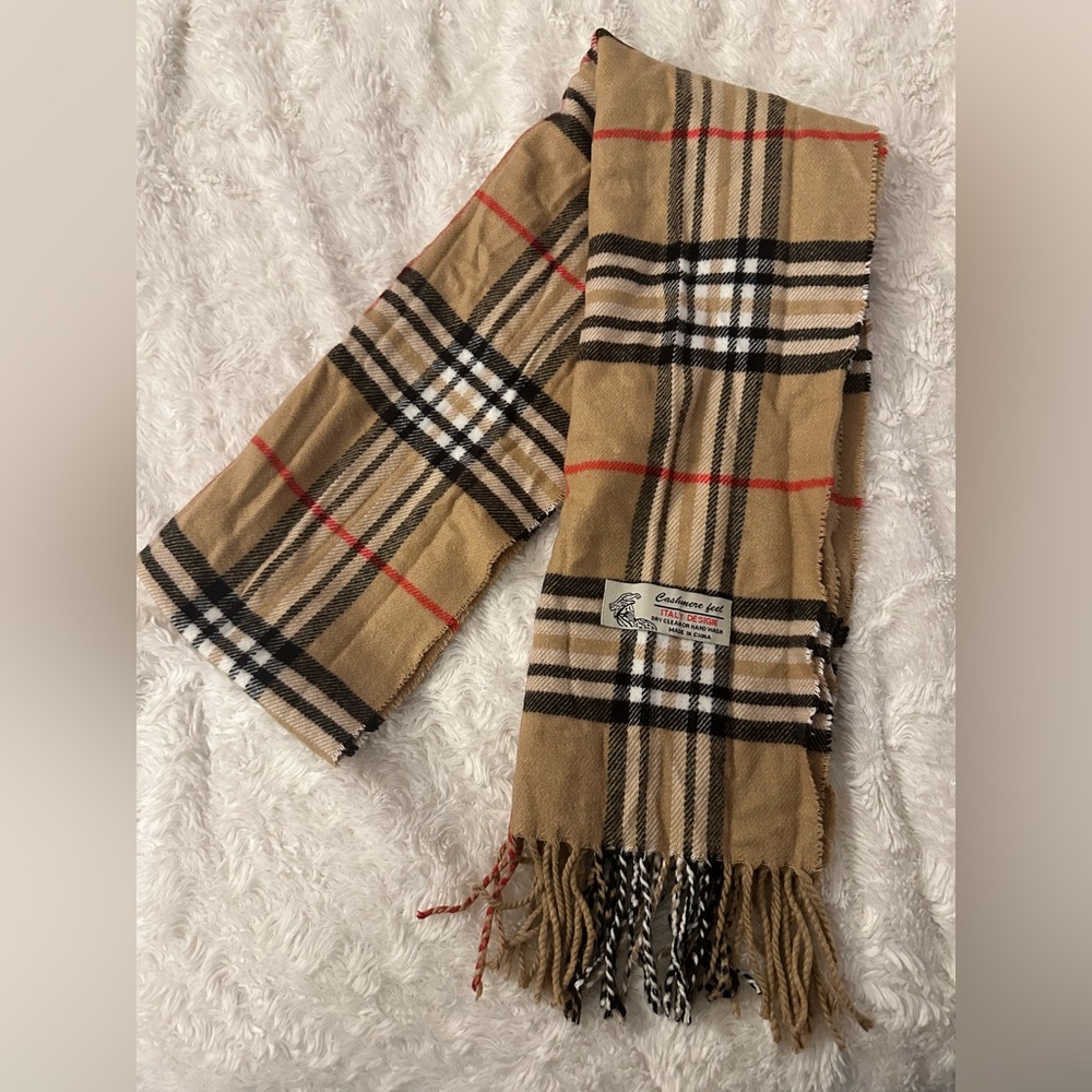 ‘Burberry check’ print scarf